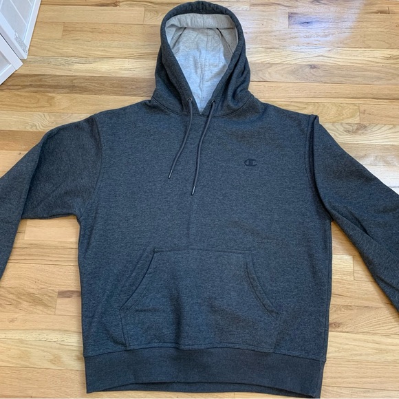 Champion Hooded Sweatshirt Dark Gray Size Large - Picture 4 of 13